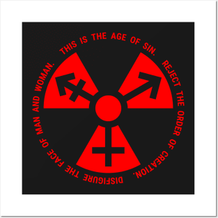 Trans Radiation - Papal Text - Red Posters and Art